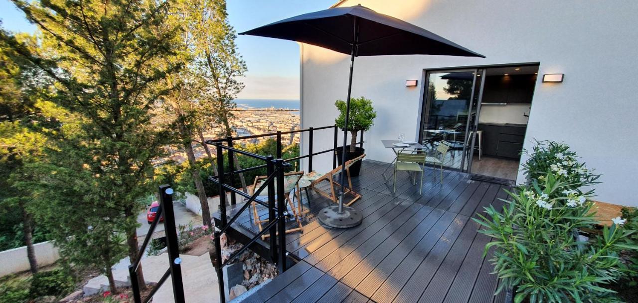 Le Rouquier Studio Terrasse, Vue Exceptionnelle, Climatisation Сет Екстериор снимка